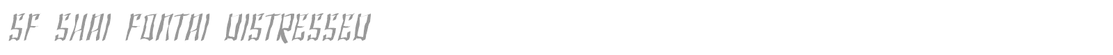 SF Shaiai font preview